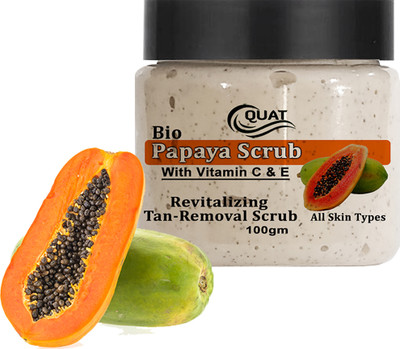 QUAT Bio Papaya Face Scrub for Tan Removal Scrub(100 g)