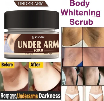 Rosevely Under Arm Scrub For Lightning /Dark Spot Removals Body Scrub For All Skin Typ Scrub(50 g)