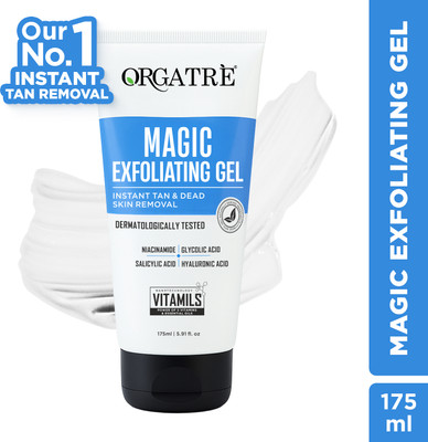 Orgatre Instant Tan & Dead Skin Removal Exfoliating Gel | Tanning Dead Skin Remover Gel Scrub(175 ml)