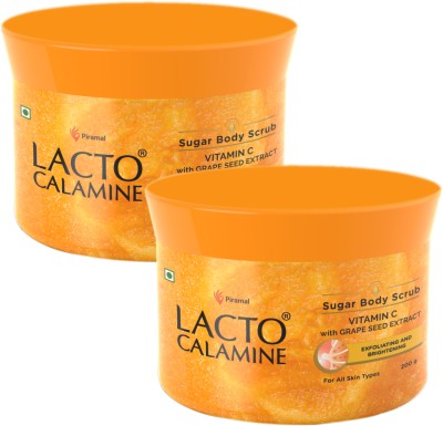 Lacto Calamine Vitamin C Sugar Body Scrub | Mild Exfoliation+Glowing Skin Scrub(400 g)