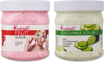 feelhigh skin care products -Natural Cucumber extract Scrub & Fruit Scrub(500 ml)