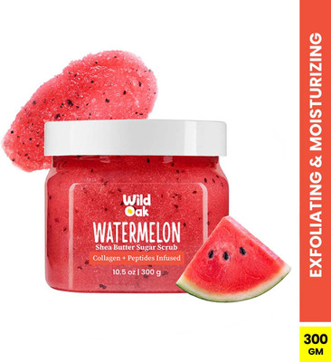 Wild Oak Watermelon Candy Shea Butter Sugar Body Scrub(300 g)