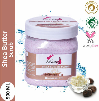 I TOUCH Herbal SheaButter Facial Massage Scrub |Face & Body Scrub |All Skin Types 500 ml Scrub(500 ml)