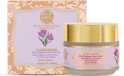 RYLLZ ESSENTIALS Kumkumadi Skin Radiance Face Scrub | with Saffron, Walnut, Extracts Scrub(100 ml)