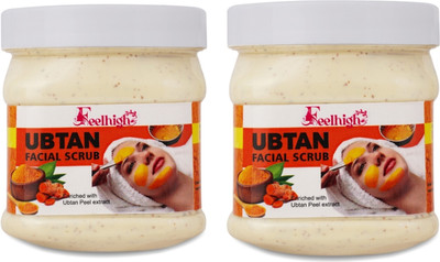 feelhigh Ubtan facial Scrub = pack2 Scrub(500 ml)