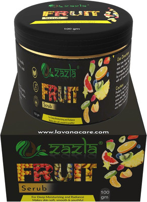 Zazla Fruit Scrub Enriched with Orange Peel Extract, Suitable for all Skin Types, Scrub(100 g)