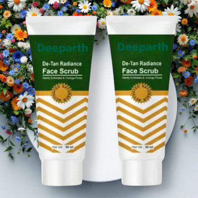 Deeparth De-Tan Face Scrub 50ml - For Tan Removal. Helps Removes Tan pack-2 Scrub(50 ml)