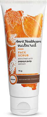 Amrit Healthcare Natural Face Scrub with papaya extract Scrub(75 g)