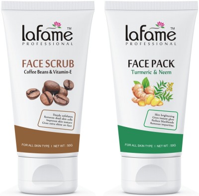 lafame Coffee Face Scrub & Neem Face Pack Scrub(100 g)