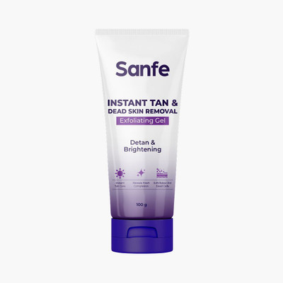 Sanfe Instant Tan & Dead Skin Removal Exfoliating Gel & Scrub | Detan & Brightening Scrub(100 g)