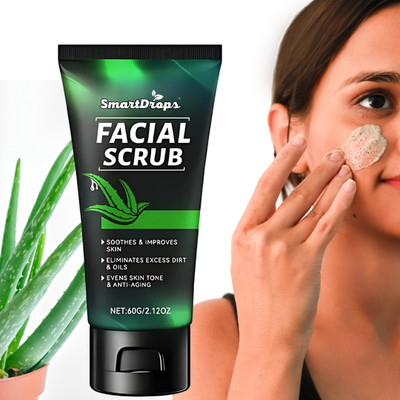 smartdrops Professional Aloe Vera - Blackhead Remover Scrub For Men And Women (Pack-1) Scrub(60 g)