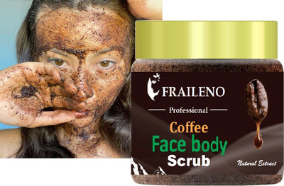 FRAILENO Unisex Coffee Scrub with Deep Exfoliation & Tan Removal Power Scrub(100 ml)