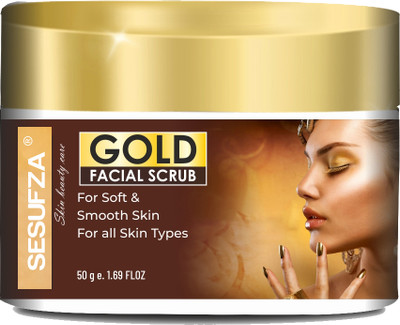 SESUFZA Gold Radiance Face Scrub with Pure Gold Dust Scrub(50 g)