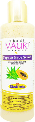 Khadi Mauri Papaya Face Scrub - Pack of 1 Scrub(210 ml)