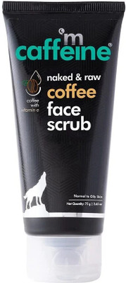 mCaffeine Face Scrub for D Tan, Helps in Skin Brightening and Remove Blackheads, Dark Spot Scrub(75 g)
