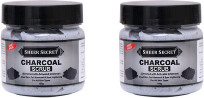 Sheer Secret Charcoal Scrub for all skin type Scrub(200 g)