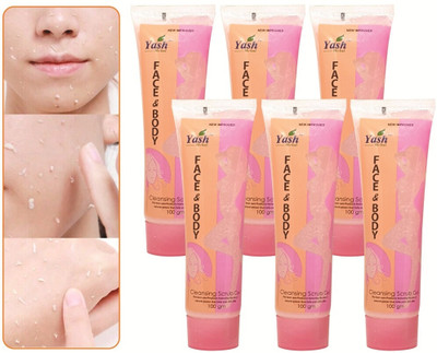 Yash Herbal Face And Body Cleansing Scrub Gel For Women & Men | Tanning Removing Scrub Gel Scrub(600 ml)