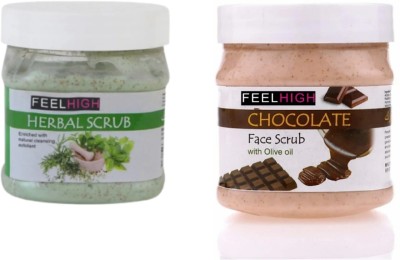 feelhigh Face & Body Herbal Scrub And Chocolate Scrub Man & Woman Scrub(1000 ml)