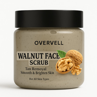 overvell Natural Walnut Scrub – Removes Dead Skin & Blackheads Scrub(100 g)