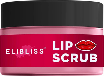 ELIBLISS Strawberry Lip Exfoliating Scrub for Dark, Dry & Chapped Lips Scrub(15 g)