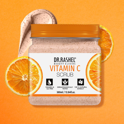 DR.RASHEL Vitamin C Scrub For Face & Body with Vitamin C Extracts | Radiance & Skin Care Scrub(380 ml)