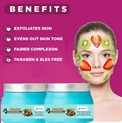 FRAILENO Face Scrub For Oily Skin & Normal skin, Scrub(400 ml)