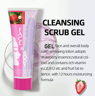 Amaryllis Face and Body Cleansing Scrub Gel ( Strawberry ) Scrub(100 ml)