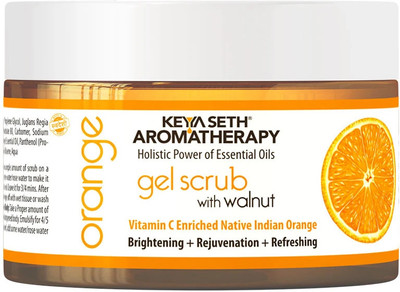 KEYA SETH AROMATHERAPY Orange Gel, Vitamin C, Natural Exfoliation, Brightening Face & Body Scrub(160 g)
