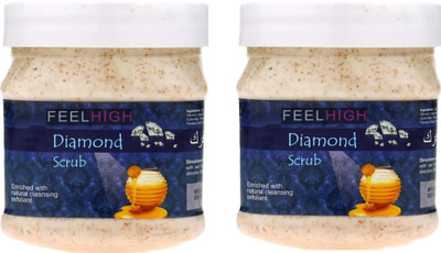 feelhigh Diamond facial scrub is a luxe rich natural cleansing exfoliant -PACK2 Scrub(500 ml)