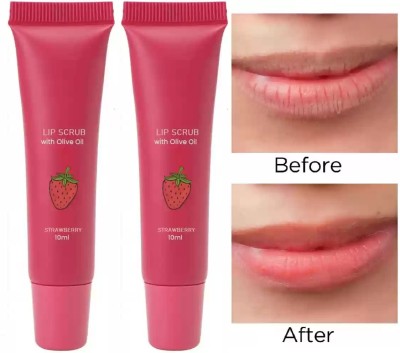 Emijun Strawberry Lip Scrub Balm for Dark Lips Scrub COMBO Scrub(20 ml)