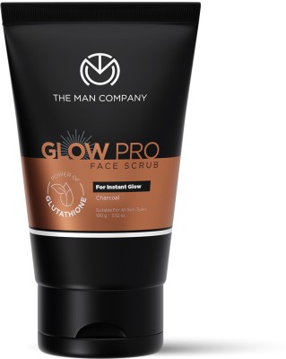 THE MAN COMPANY Glow Pro Charcoal Face Scrub for Men | For Dark Spots & Oily Skin Face Scrub(100 g)