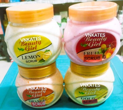 VNKATES AROMA BEAUTY GIRL FACE & BODY SCRUB PACK OF 4 (250ML EACH) MIX FLAVOURS W Scrub(1000 ml)