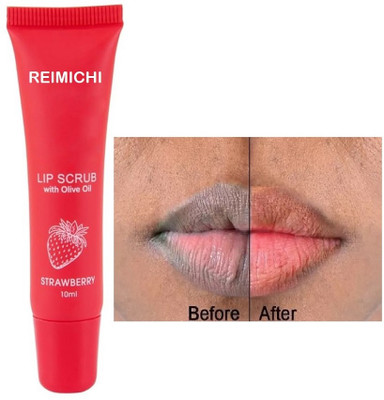 REIMICHI Dark Chapped & Pigmeneted Lip Scrub strawberry(Pack of: 1, 10 g)