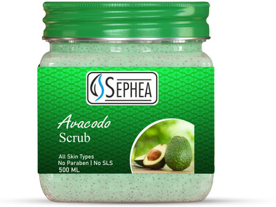 SEPHEA Avacado Facial Massage Scrub | Face And Body Scrub | For All Skin Types 500 ml Scrub(500 ml)