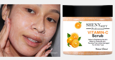 sheny soft Tan Removal & Skin Polishing Scrub with Vitamin C Scrub(100 g)