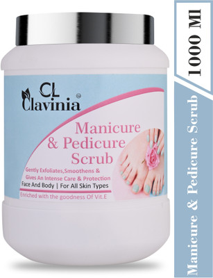 CLAVINIA Manicure And Pedicure Facial Scrub 1000 ml Scrub(1000 ml)