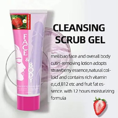 Sheny Strawberry Face & Body Cleansing Scrub Gel Scrub pack of 1 Scrub(100 g)