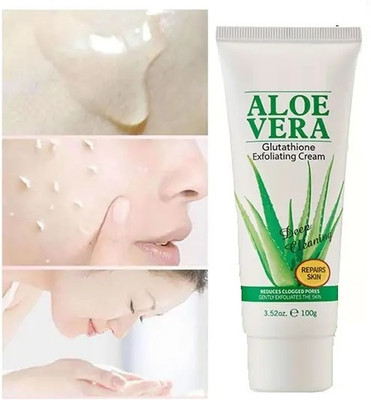 THTC Aloe Vera Exfoliating Scrub Deep Cleansing Exfoliating Facial Skin Pore Scrub(100 g)