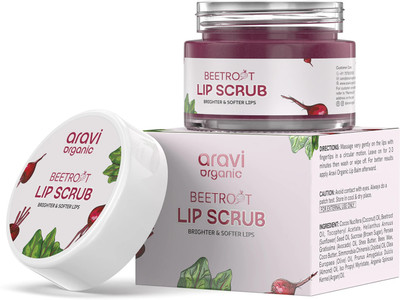 Aravi Organic Beetroot Lip Scrub With Beetroots & Shea Butter For Lip Lightening Nourishment Beetroot(Pack of: 1, 15 g)