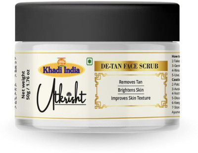 Utkrisht Khadi De Tan Face Scrub For Deep Cleansing & Tan Removal Formula Scrub(50 g)
