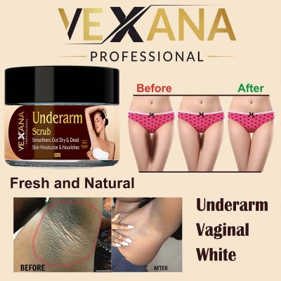 vexana Dark Underarm Whitening Cream(50gm) Scrub(50 g)