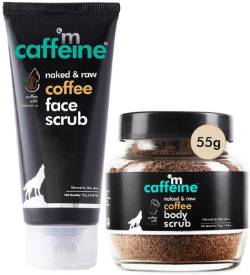 mCaffeine Coffee Body & Face , Remove Tan, Dead Skin, Black & White heads, Pack of 2 Scrub(130 g)