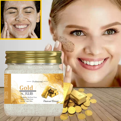 KA-KAIASHA Gold Face and Body Scrub - Skin Glow all skin type Scrub(380 ml)