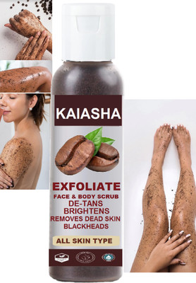 KAIASHA Deep Cleansing & Exfoliating Coffee Face Scrub Exfoliation, Tan Removal, Scrub(100 g)