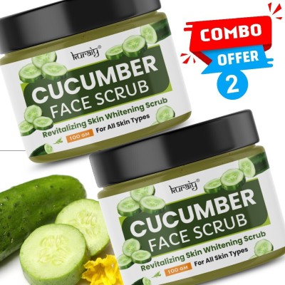 kuraiy Cucumber Revitalizing Skin Whitening Face Scrub for All Skin Types Scrub(200 g)