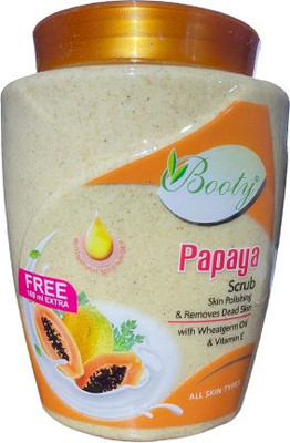 BOOTY Papaya Scrub 900ml For Skin Polishing & Remove Dead Skin Scrub(900 ml)