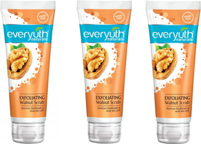 Everyuth Naturals Exfoliating Walnut Scrub 100 Grm Pack of 3 Scrub(300 g)