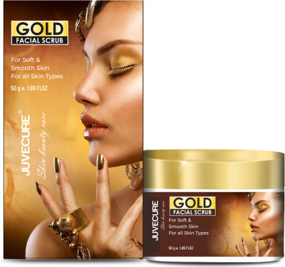 juvecure Instant Radiance Gold Scrub with 24K Gold Dust– Brightening & Exfoliating Face Scrub(50 g)