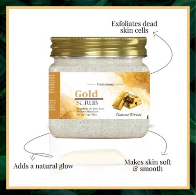 KAIASHA Body Scrub Gold Face Scrub Anti-Aging Scrub(380 ml)