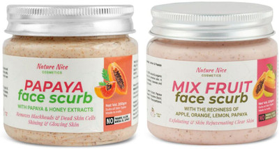 Nature Nice Papaya & Mix Fruit Face Scrub with Honey Extract  Scrub(200 g)